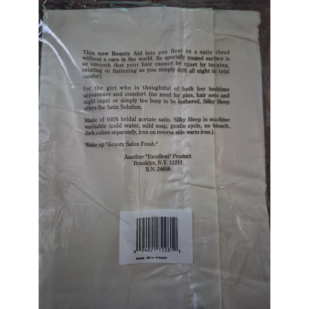 3 VTG Silky Sleep Bridal Satin Ivory Zippered Pillow Case Standard Size 21x28”